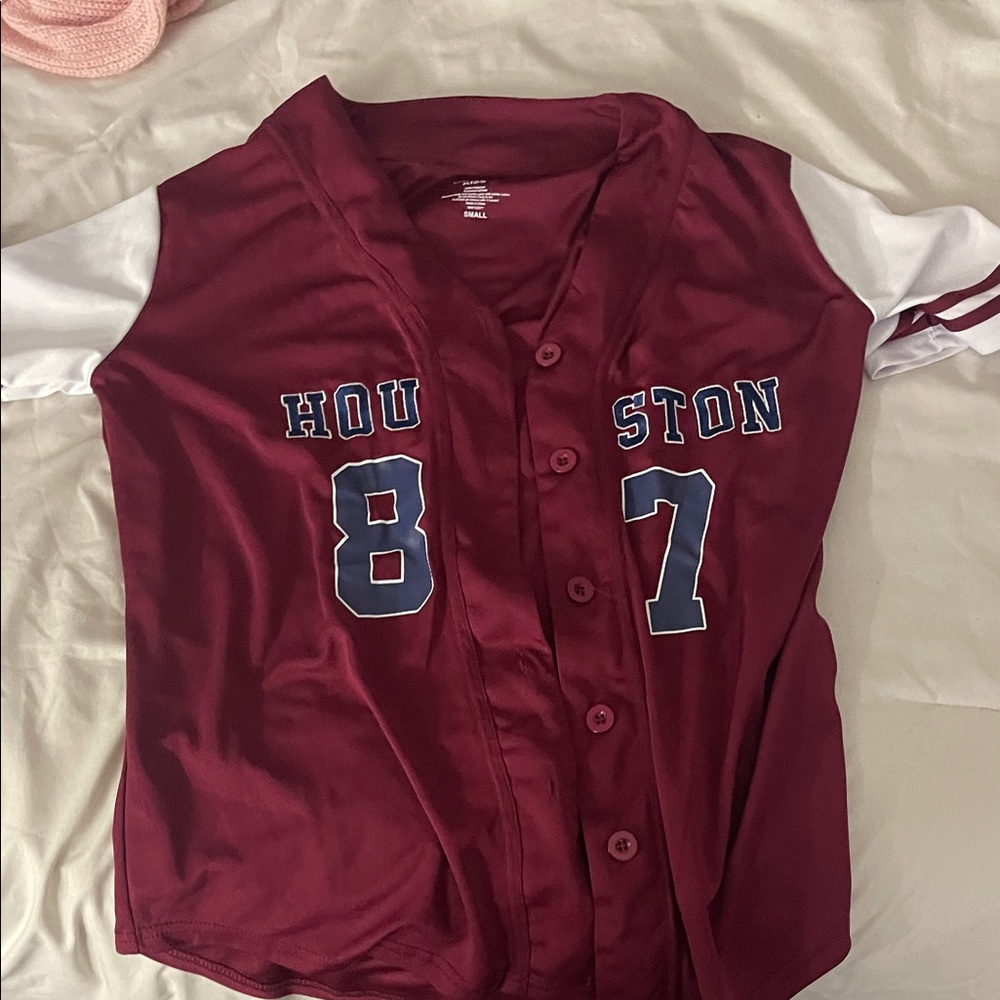 Houston Maroon Baseball Jersey